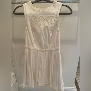 Free People Embroidered White Dress